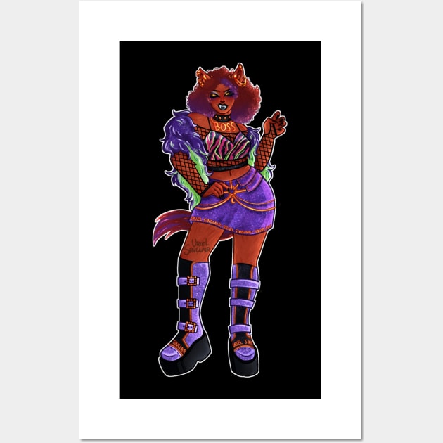 Clawdeen Wolf Wall Art by withurie